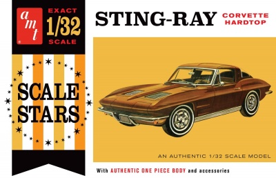 ‘63 Stingray Corvette Hardtop Scale Stars 1:32 - AMT