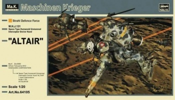 SLEVA 500,-Kč Discount 44% - Altair W.H.J.131 Space Type Humanoid Unmanned Interceptor GroBer Hund 1/20 - Hasegawa