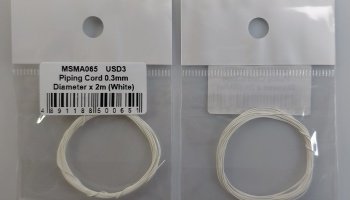 Piping Cord 0,3mm Diameter x 2m ( White ) - MSM Creation