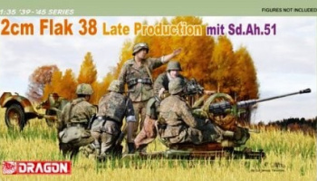 2 cm FlaK 38 Late Production mit Sd.Ah.51 1:35 - Dragon