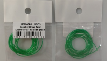 Elastic String 1mm Diameter x 1m ( Clear Green ) - MSM Creation