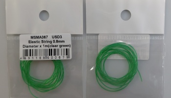Elastic String 0,8mm Diameter x 1m ( Clear Green ) - MSM Creation