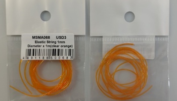 Elastic String 1mm Diameter x 1m ( Clear Orange ) - MSM Creation