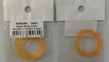 Elastic String 0,8mm Diameter x 1m ( Clear Orange ) - MSM Creation