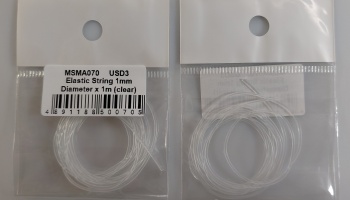 Elastic String 1mm Diameter x 1m ( Clear ) - MSM Creation