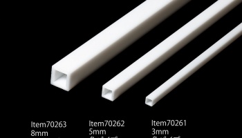 Profil Plast 3 mm "Sq Tube" *5 - Tamiya
