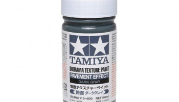 Diorama Texture Paint - Pavement Effect - Dark Grey - Tamiya
