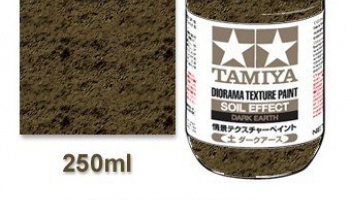 Diorama Texture Paint 250ml - Soil Effect, Dark Earth - Tamiya
