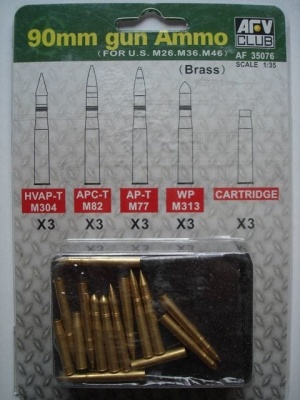 90mm Gun Ammo 1/35 - AFV Club