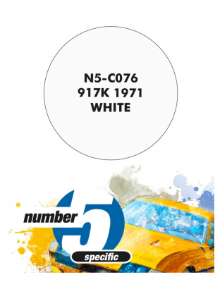 917K 1971 White  Paint for Airbrush 30 ml - Number 5