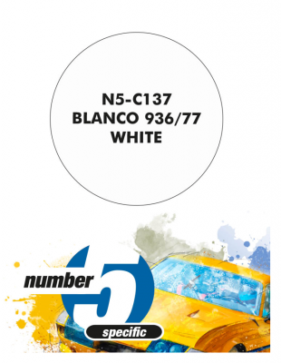 936/77 White  Paint for Airbrush 30 ml - Number 5