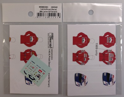 A.Prost Decal (McLaren & Ferrari) 1/43  - MSM Creation