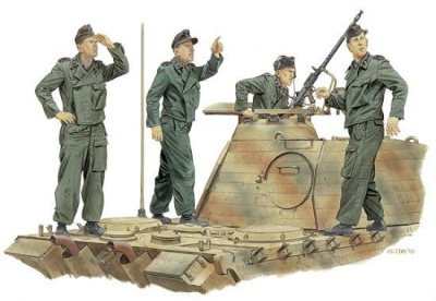 "ACHTUNG-JABO!" PANZER CREW (FRANCE 1944 )Model Kit figurky  - 1:35 - Dragon