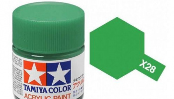 X-28 Park Green Acrylic Paint Mini X28 - Tamiya