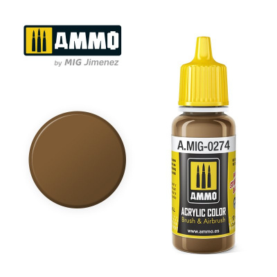 ACRYLIC COLOR Marrone Mimetico 1 FS 30118 Acrylic Paint. 17 ml jar - AMMO Mig