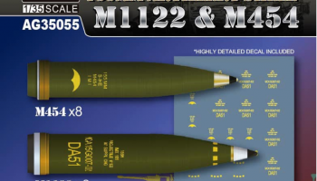 Aluminium 155mm Artillery Shell M1122 & M454 1/35 - AFV Club