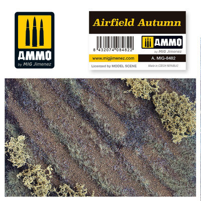 Airfield Autumn Scenic Mats (245 mm x 245 mm) - AMMO Mig