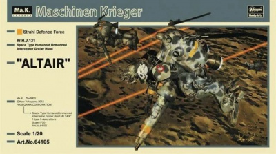 Altair W.H.J.131 Space Type Humanoid Unmanned Interceptor GroBer Hund 1/20 - Hasegawa