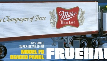 FRUEHAUF 40' SEMI TRAILER MILLER BEER 1/25 - AMT