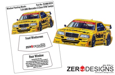 AMG Mercedes C-Class DTM Window Painting Masks (Tamiya) - Zero Paints