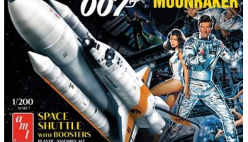 SLEVA 200,-Kč 25%DISCOUNT - 007 Moonraker Space Shuttle with Boosters 1:200 - AMT