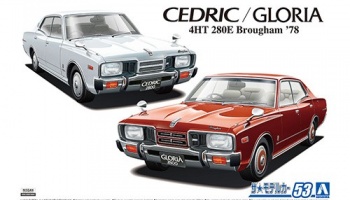 SLEVA 143,-Kč 25% DISCOUNT - NISSAN P332 CEDRIC/GLORIA 4HT280E Brougham '78 1/24 - Aoshima