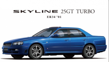 SLEVA 226,-Kč 30% DISCOUNT - Nissan ER34 Skyline 25GT Turbo 2001 1/24 - Aoshima