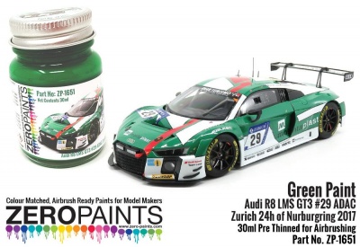 Audi R8 LMS GT3 #29 ADAC Zurich 24h of Nurburgring 2017 Green Paint - 30ml - Zero Paints