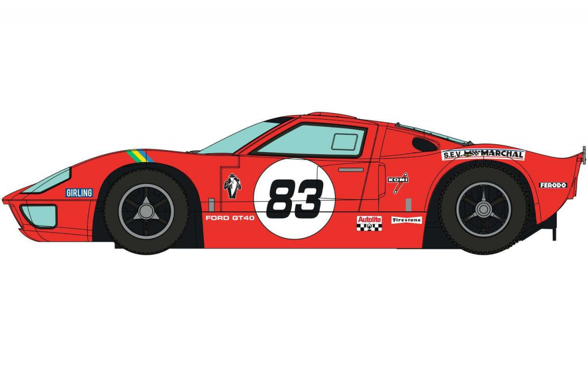 Red No.83" C4152 1/32 Slot Car Scalextric "Ford GT40
