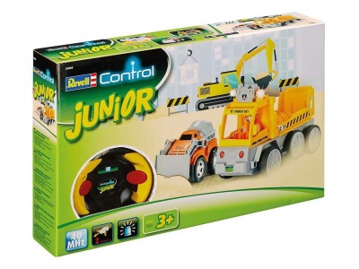 Autíčko REVELL 23003 JUNIOR - Tow Loader with excavator - 40 MHz - Revell