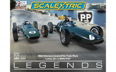 Autíčko Single Seater SCALEXTRIC C4580A - 1963 Monaco Carlo Grand Prix Twin Pack (1:32) - Scalextric