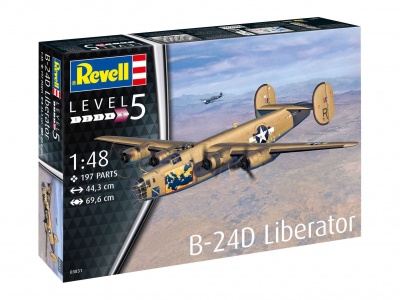 B-24D Liberator (1:48) Plastic Model Kit letadlo 03831 - Revell