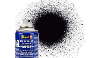 Barva Revell ve spreji - 34108: matná černá (black mat)
