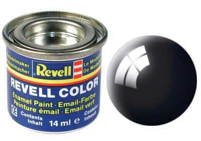 Barva Revell emailová 07 (32107) leská černá (black gloss)