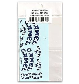 Benetton B192 Supplementary Decal (camel) 1/20 - MSM Creation