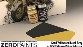 BMW R75 German Military Motorcycle Sand Yellow - Zero Paints