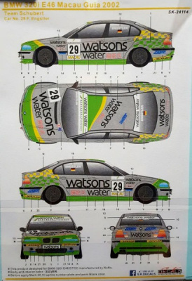 1/25th Scale Decals #2 BMW Racing Decal 1/24th 
