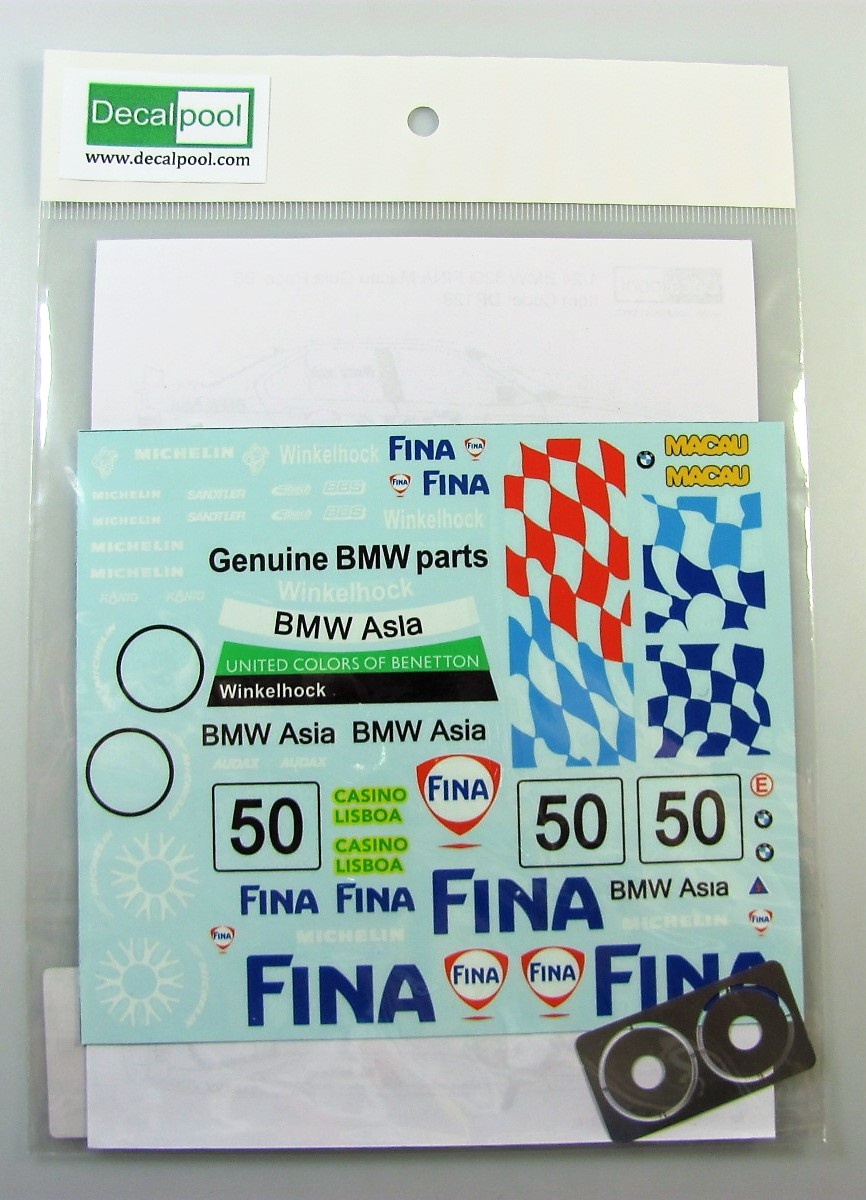 1/43 Decal BMW 320i #48 Fina Baugnee/Viaene/Delcour 24h Spa Francorchamps 1998