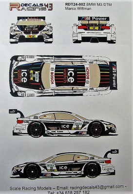 BMW M3 DTM #21 Witmann Ice Watch 2013 - Racing Decals 43