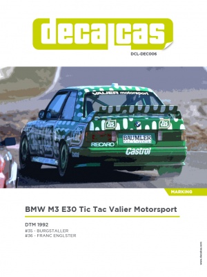 BMW M3 E30 Tic Tac Motorsport - Decalcas