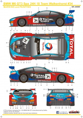 BMW M6 GT3 Spa 24h Team Walkenhorst - SKDecals