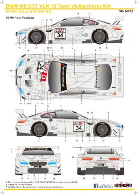 BMW M6 GT3 VLN 18 Team Walkenhorst - SKDecals