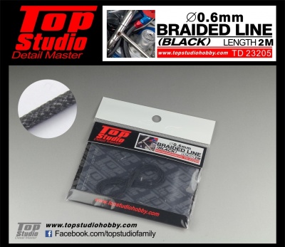 Braided Line Black 0,6mm - Top Studio