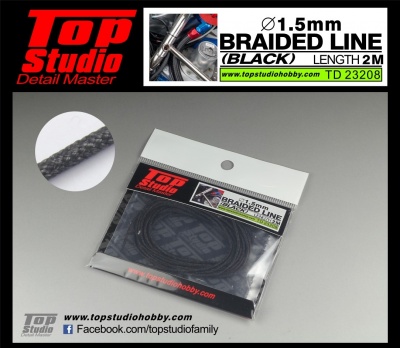 Braided Line Black 1,5mm - Top Studio