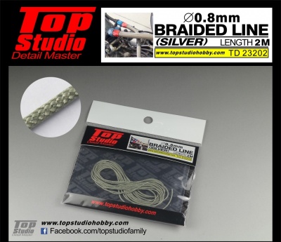 Braided Line Silver 0,8mm - Top Studio