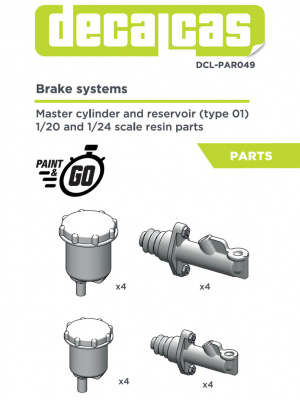 Brake system: Master cylinder and reservoir 1/20, 1/24 - Decalcas