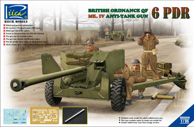 British Ordnance QF 6 Pdr Mk.IV Anti-tank Gun (w/Metal gun barrel) 1/35 - Riich Models
