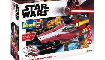 Build & Play SW 06770 - Resistance A-wing Fighter, red (světelné a zvukové efekty) (1:44) - Revell