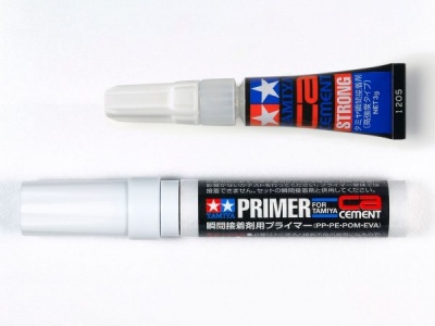 CA Cement & Primer Set (PP/PE/POM/EVA) - Tamiya