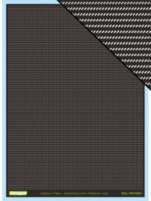 Carbon Fiber Sparkling Twill Medium Size - Decalcas